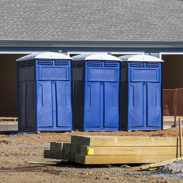 how often are the portable restrooms cleaned and serviced during a rental period in Norridgewock